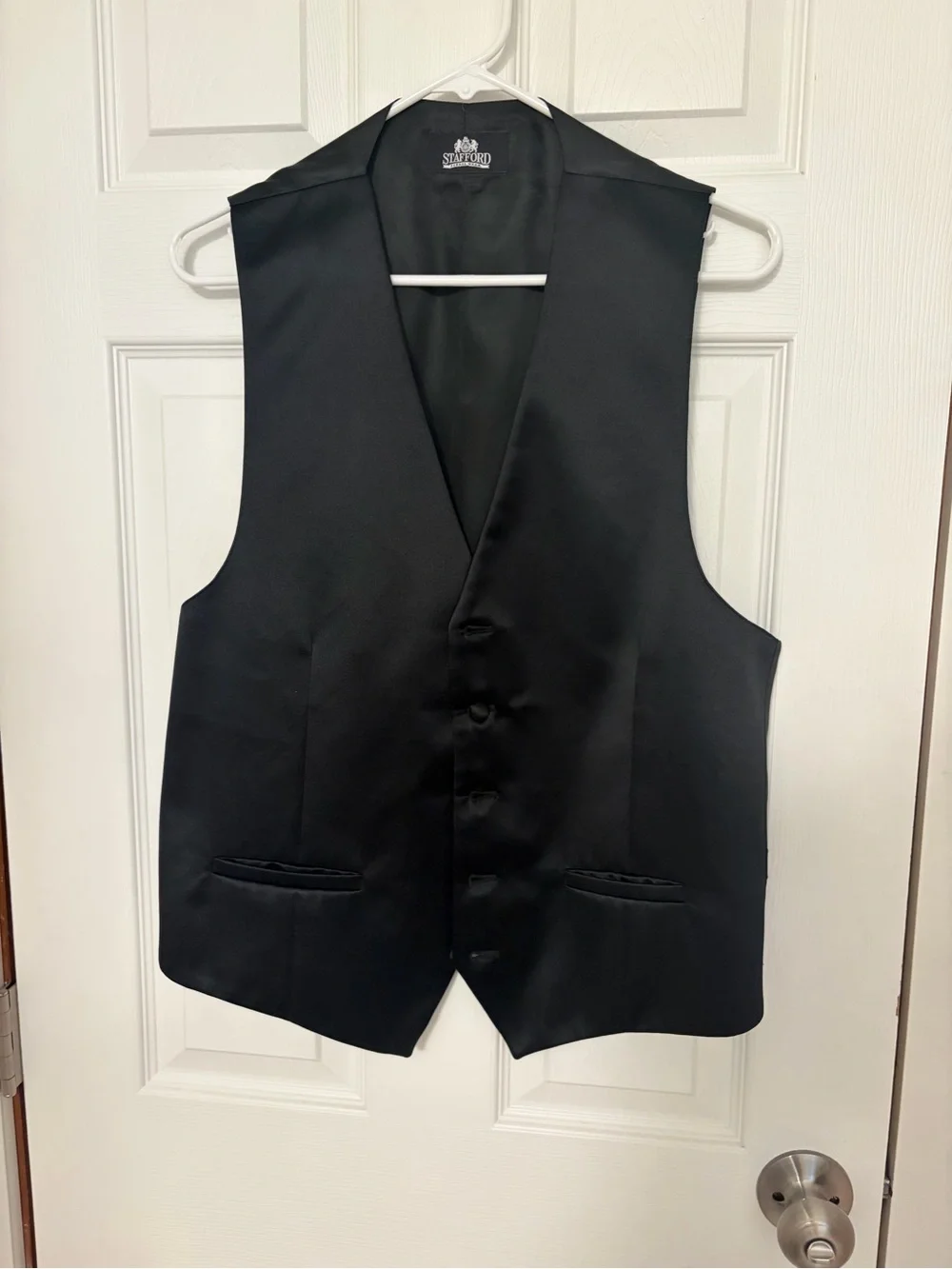 Stafford Essentials Black Wool Full Tuxedo